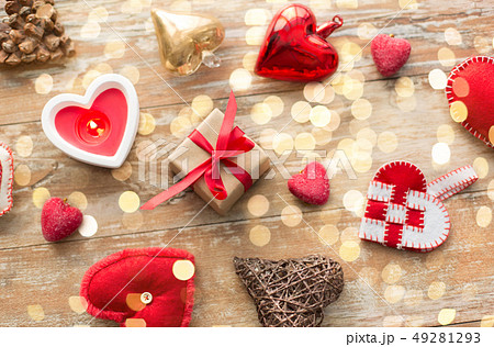 christmas gift, heart shaped decorations, candle christmas gift, heart shaped decorations, candle 49281293