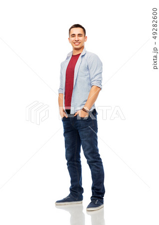 smiling young man over white background 49282600