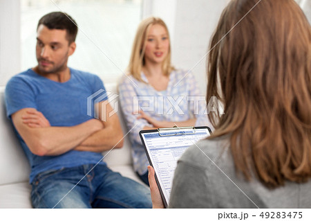 couple with problem at family psychologist office couple with problem at family psychologist office 49283475