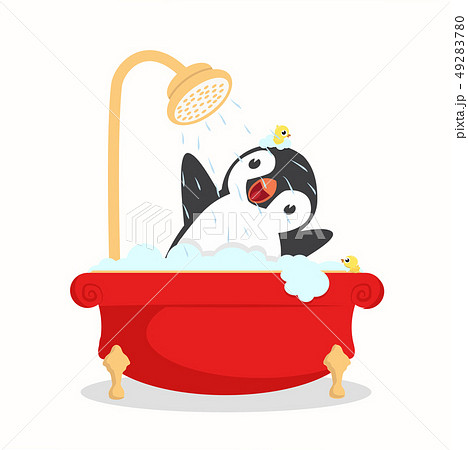 penguin bath with foam penguin bath with foam 49283780