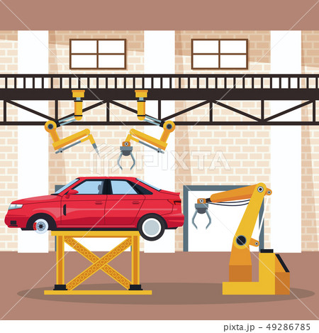 Car factory and shop Car factory and shop 49286785