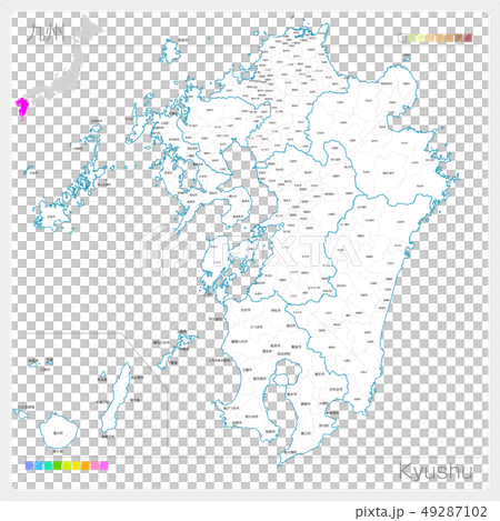 九州 地方 白地図 ただ素晴らしい花