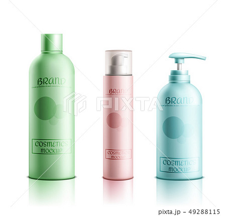 Cosmetics products packaging realistic vector set Cosmetics products packaging realistic vector set 49288115