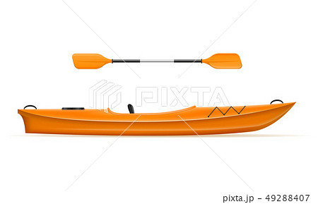 plastic kayak for fishing and tourism vector 49288407