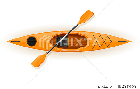 plastic kayak for fishing and tourism vector plastic kayak for fishing and tourism vector 49288408
