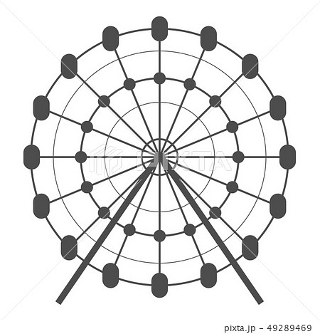 Ferris wheel vector icon. Carousel in park icon. Amusement ride illustration. Simple business Ferris wheel vector icon. Carousel in park icon. Amusement ride illustration. Simple business 49289469