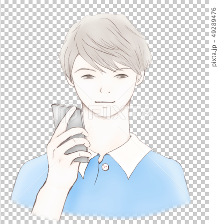 Young man A smartphone Young man A smartphone 49289476