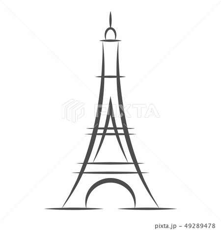 Eiffel tower icon isolated on white background. French Paris towers black silhouettes vector 49289478