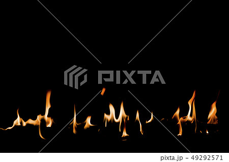 fire flames on abstract black background 49292571