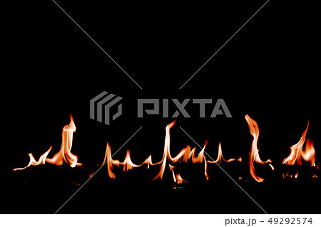 fire flames on abstract black background 49292574