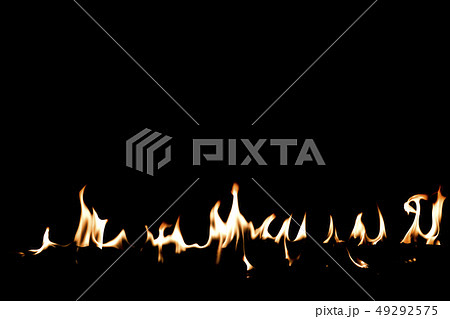 fire flames on abstract black background 49292575
