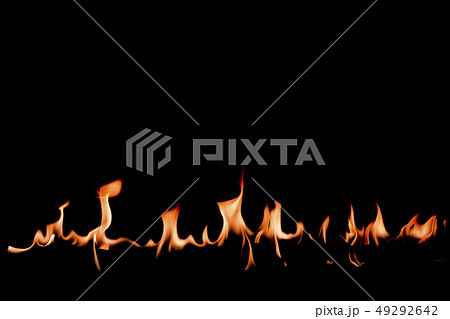 fire flames on abstract black background fire flames on abstract black background 49292642