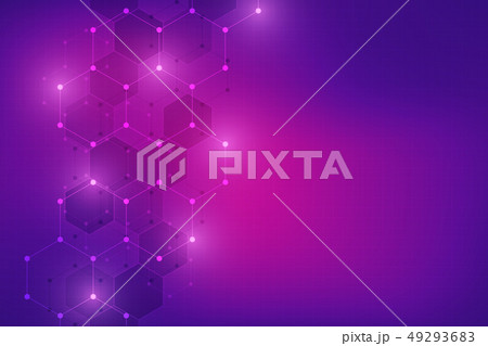 Abstract background of science and innovation technology. Technical background with hexagons pattern Abstract background of science and innovation technology. Technical background with hexagons pattern 49293683