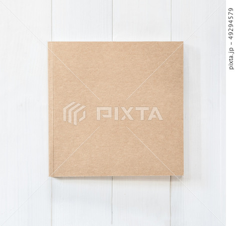 Blank book mock up square-size recycle brown paper 49294579