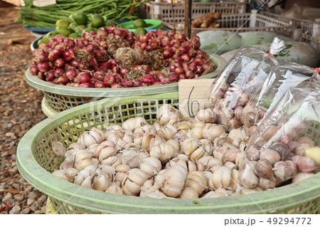 garlic at the market 49294772