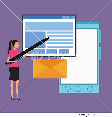 Business person presenting cartoon 49295235
