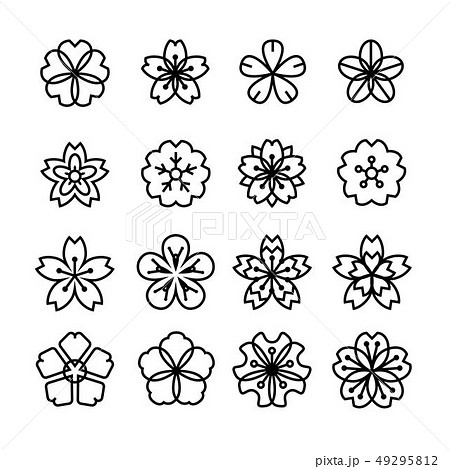 Flowers ornament icon,vector set Flowers ornament icon,vector set 49295812