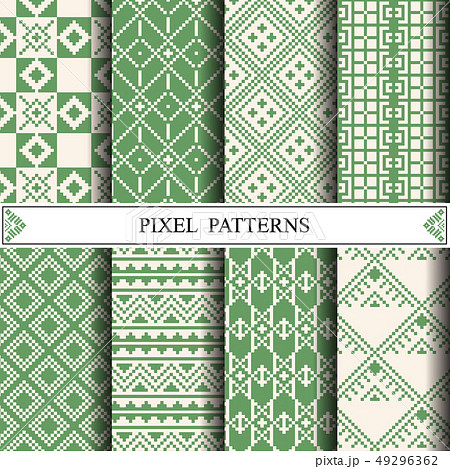 Thai pixel pattern for making fabric textile or Thai pixel pattern for making fabric textile or 49296362