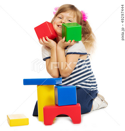 Little funny girl isolated Little funny girl isolated 49297444
