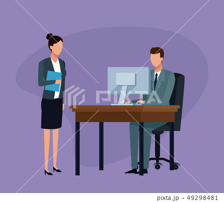 Business colleagues discuss work 49298481