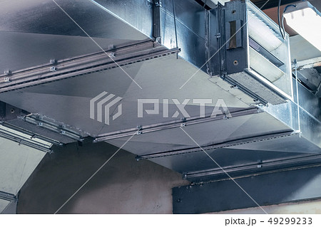 duct, ductwork, ventilation, air conditioning, industrial, modern, metallic duct, ductwork, ventilation, air conditioning, industrial, modern, metallic 49299233