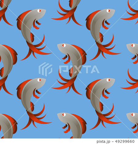 Fresh Sea Fish Seamless Pattern Fresh Sea Fish Seamless Pattern 49299660