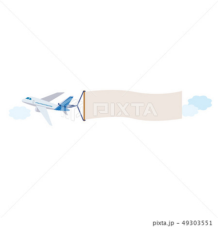 飛行機 タグ 旅行イメージ イラストのイラスト素材