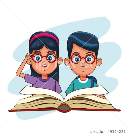 Kids and books cartoons Kids and books cartoons 49304221