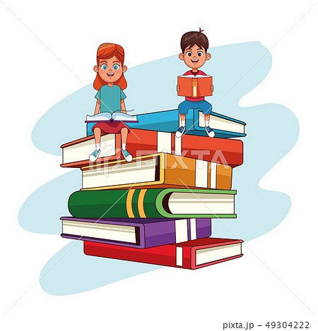 Kids and books cartoons Kids and books cartoons 49304222