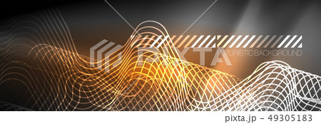 Glowing neon abstract lines, techno futuristic template Glowing neon abstract lines, techno futuristic template 49305183