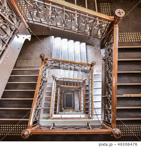 大阪市中央公会堂の螺旋階段の写真素材