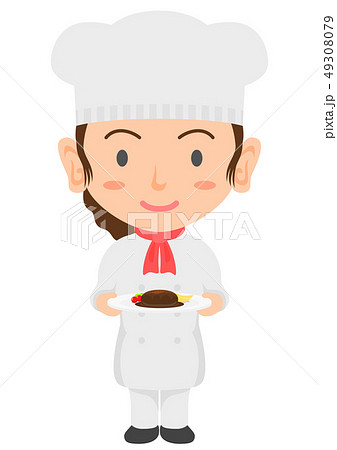 女性の料理人のイラスト素材
