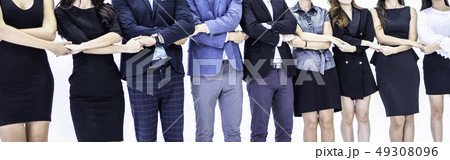Team work concept with group of businessman and 49308096