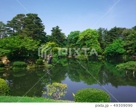 兼六園の霞ヶ池と蓬莱島 兼六園の霞ヶ池と蓬莱島 49309090