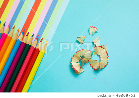 colored pencils, trash and rainbow colorful stripe colored pencils, trash and rainbow colorful stripe 49309753