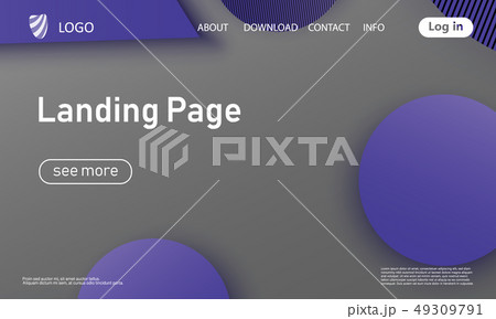 Website landing page. Material design. 49309791