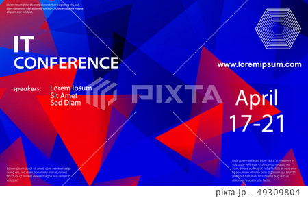 Conference announcement design template. Conference announcement design template. 49309804