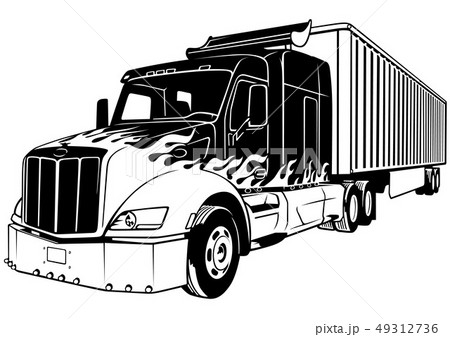American Truck with Trailer 49312736