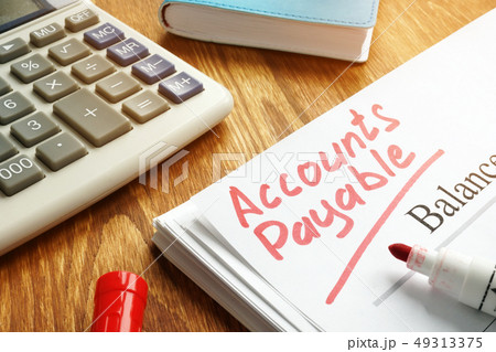 Accounts payable handwritten by marker Accounts payable handwritten by marker 49313375