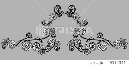 Decorative monograms and calligraphic borders Decorative monograms and calligraphic borders 49314595