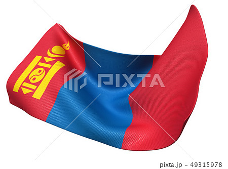 モンゴル 国旗のイラスト素材