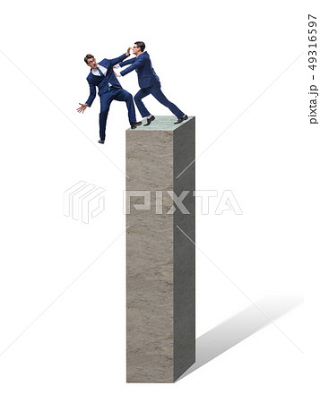 Business competition concept with two businessmen Business competition concept with two businessmen 49316597