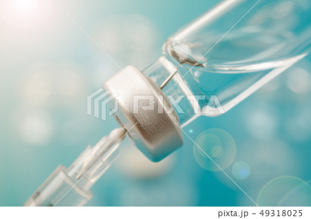 Vaccine vial dose with needle syringe, medical 49318025