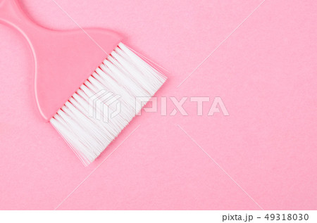 Pink brush for cleaning. Pink brush for cleaning. 49318030