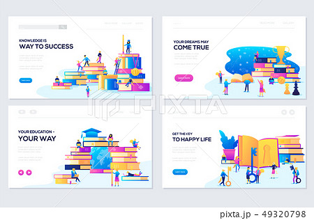 illustration of education, consulting, college, education app modern vector concepts. 49320798