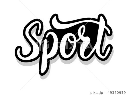 Sport calligraphy template text for your design illustration concept. Handwritten lettering title 49320959