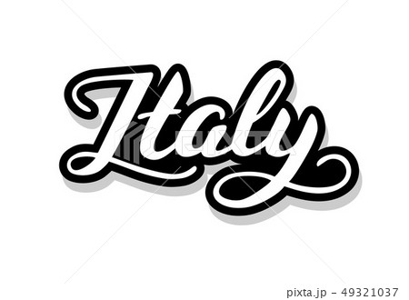 Italy calligraphy template text for your design illustration concept. Handwritten lettering title Italy calligraphy template text for your design illustration concept. Handwritten lettering title 49321037