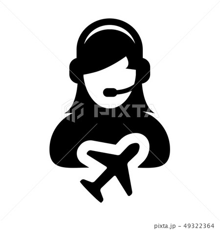 Flight Customer service icon vector male person 49322364