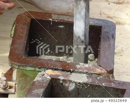 Cube test at construction site 49322649