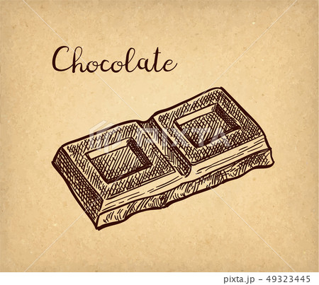 Chocolate ink sketch. Chocolate ink sketch. 49323445